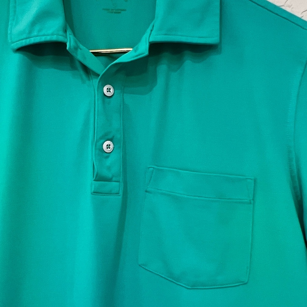 Lilly Pulitzer Bright Green Stretch Pullover Polo Shirt Small - Picture 3 of 11